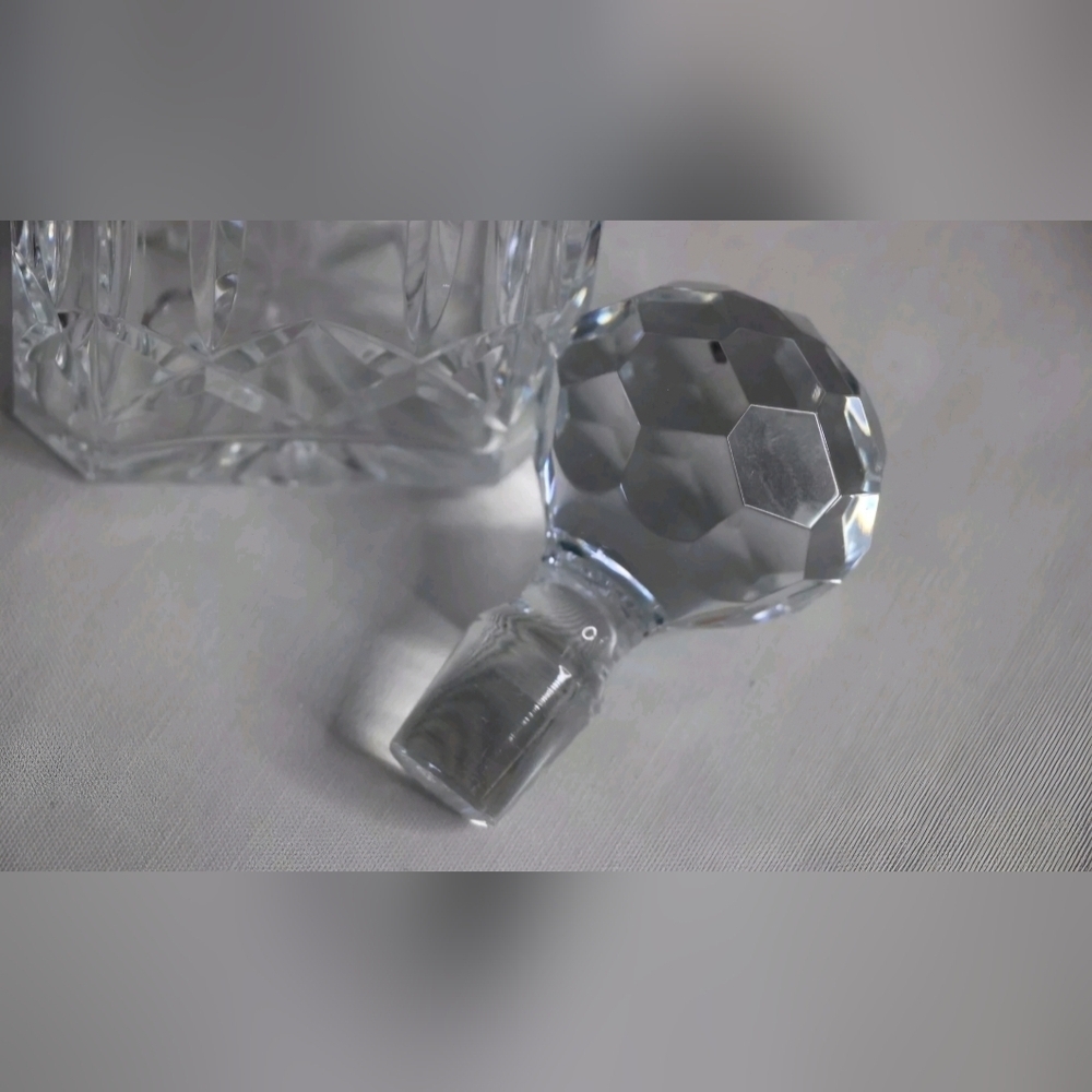 Vintage Signed ATLANTIS "Miguel" Genuine Hand Blown Crystal 10" Square Decanter - Picture 13 of 13